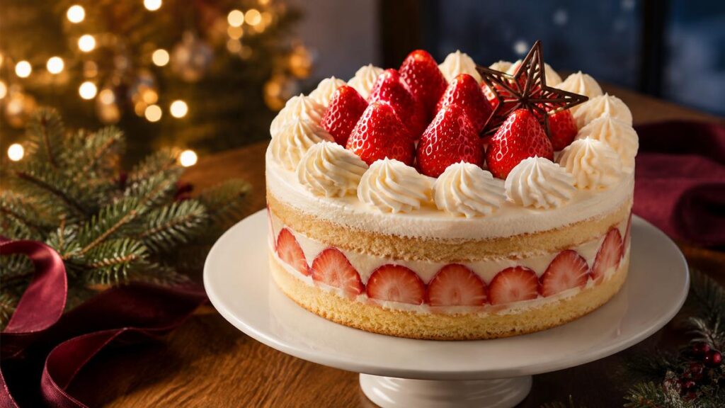 いちごのクリスマスケーキのイメージ（AI生成）